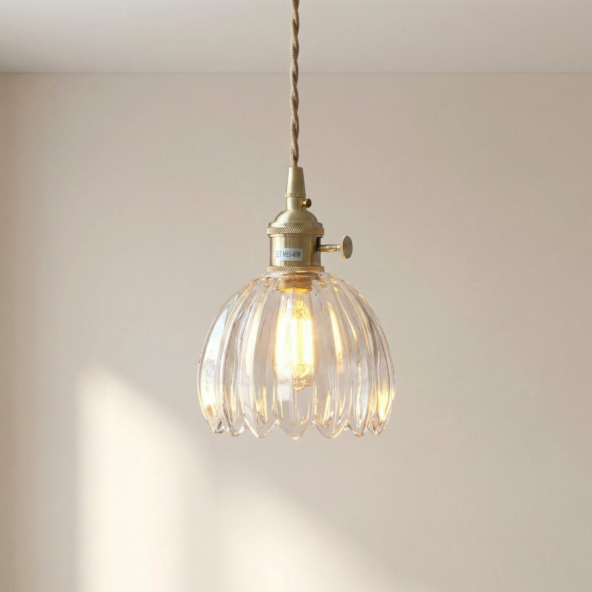 Glazen Hanglamp E27 Glas-Metaal Combinatie Scandinavisch Design Eetkamer Woonkamer Eetkamerlamp Minimalisme