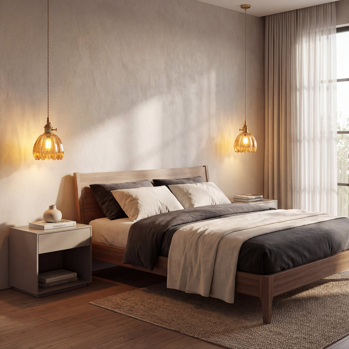 Glazen Hanglamp E27 Glas-Metaal Combinatie Scandinavisch Design Eetkamer Woonkamer Eetkamerlamp Minimalisme