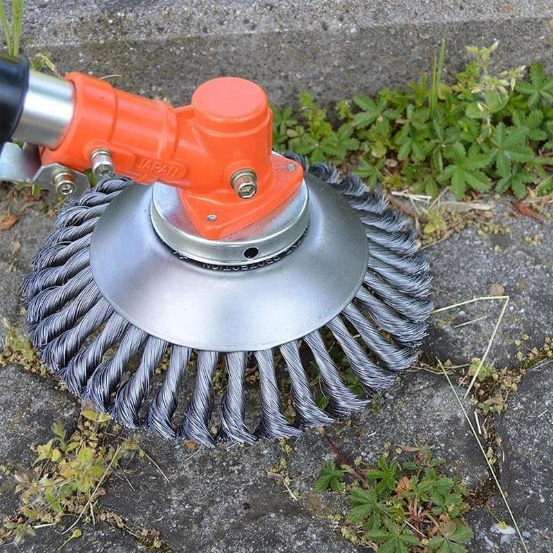 Trimmerkop Koolstofstaal voor Grastrimmer met 36 Gevlochten Draden Onkruidverwijdering Tegels Terras 15 cm