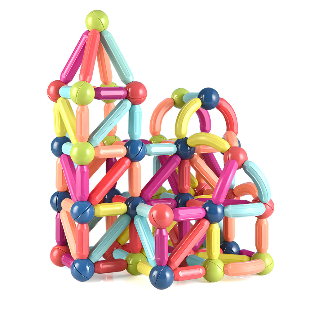Magnetische Bouwblokken Set voor Kinderen - Educatief Speelgoed met Gekleurde Staven en Ballen voor Creatief Bouwen en Motorische Ontwikkeling vanaf 3 Jaar