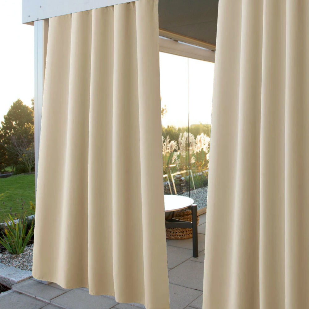 Waterdicht Outdoor Gordijn met Oogjes 1 Paneel - UV-Bescherming Terrasscherm Winddicht & Regenbestendig