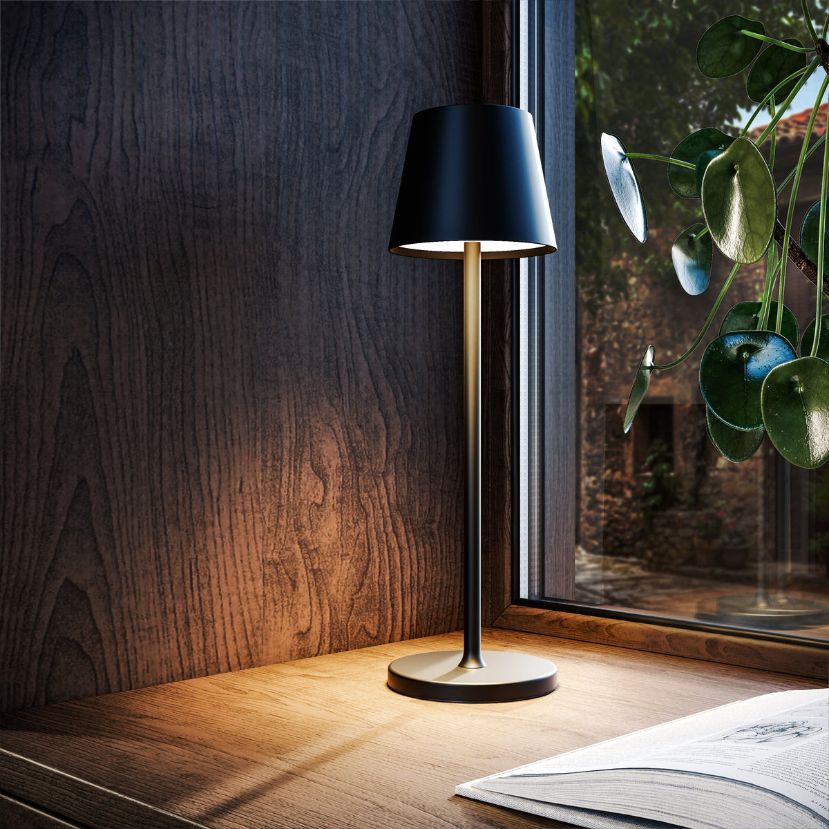 Draadloze Tafellamp Dimbaar LED Oplaadbaar Binnen Buiten Terras Woonkamer Eetkamer Slaapkamer Decoratief