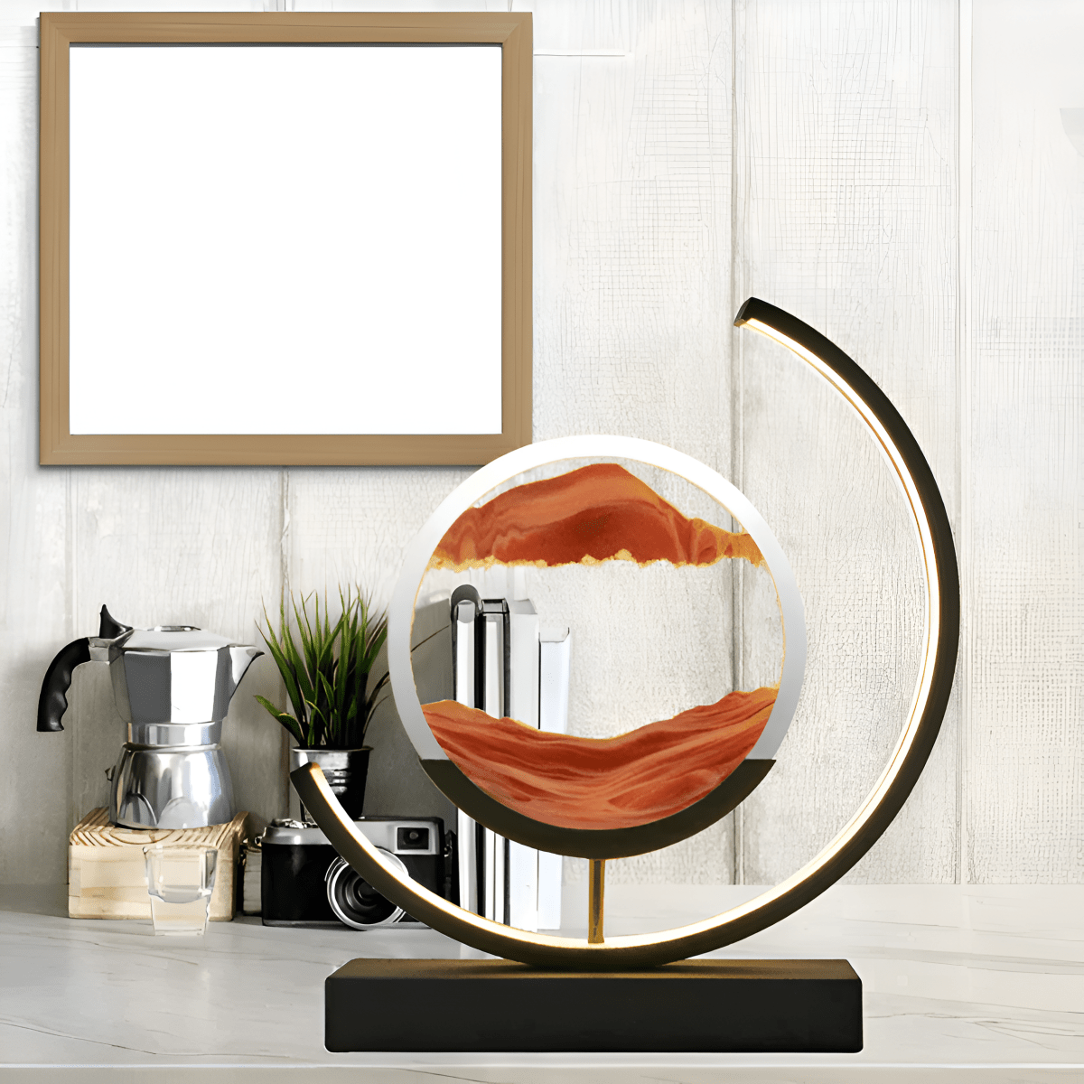 LED Zandlamp met Afstandsbediening & Dimbaar Licht - Rustgevende Design Tafellamp