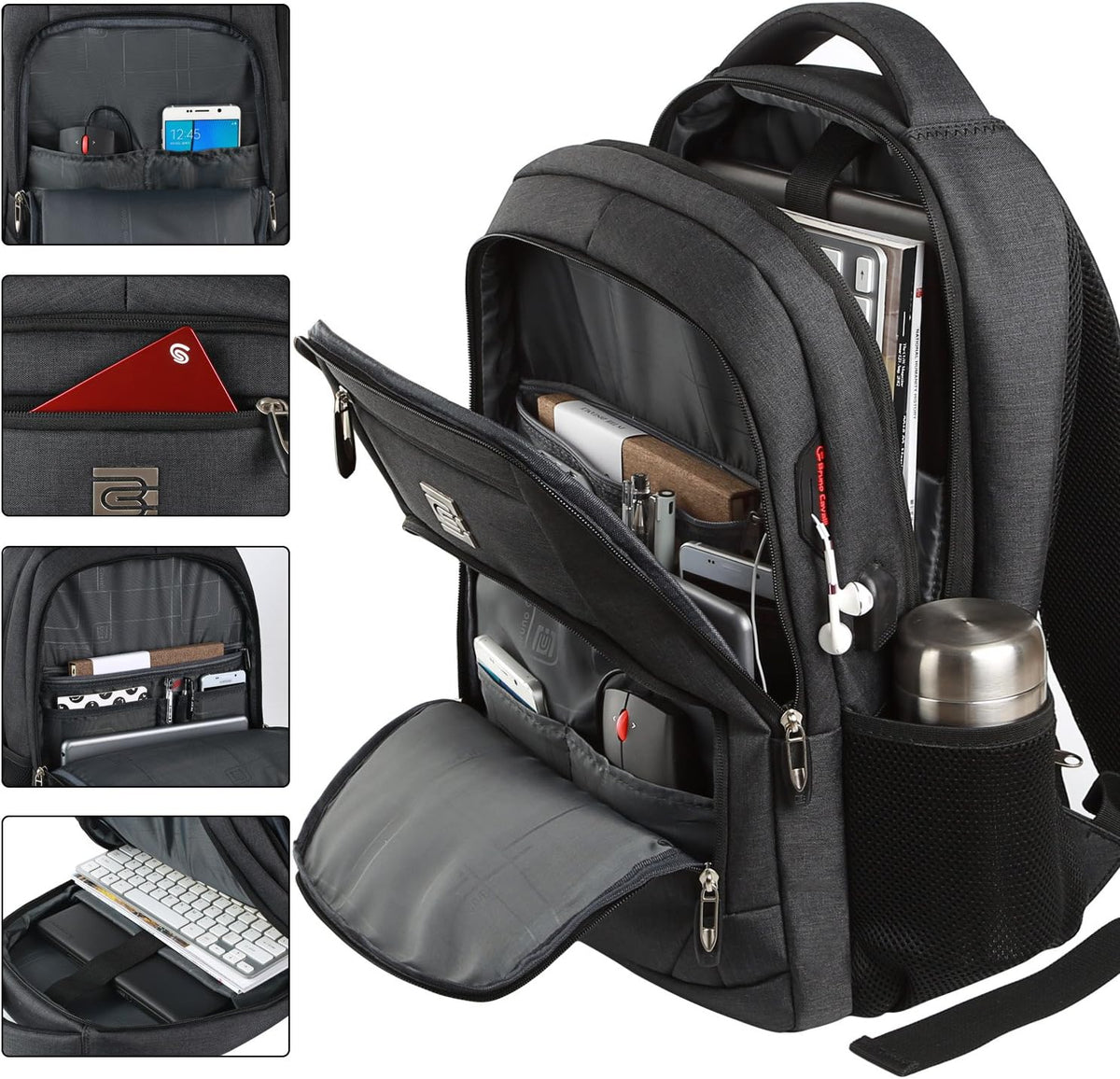 Premium Laptop Rugzak met USB-Oplaadpoort & Diefstalbeveiliging 15,6 inch - Waterafstotend & Ergonomisch