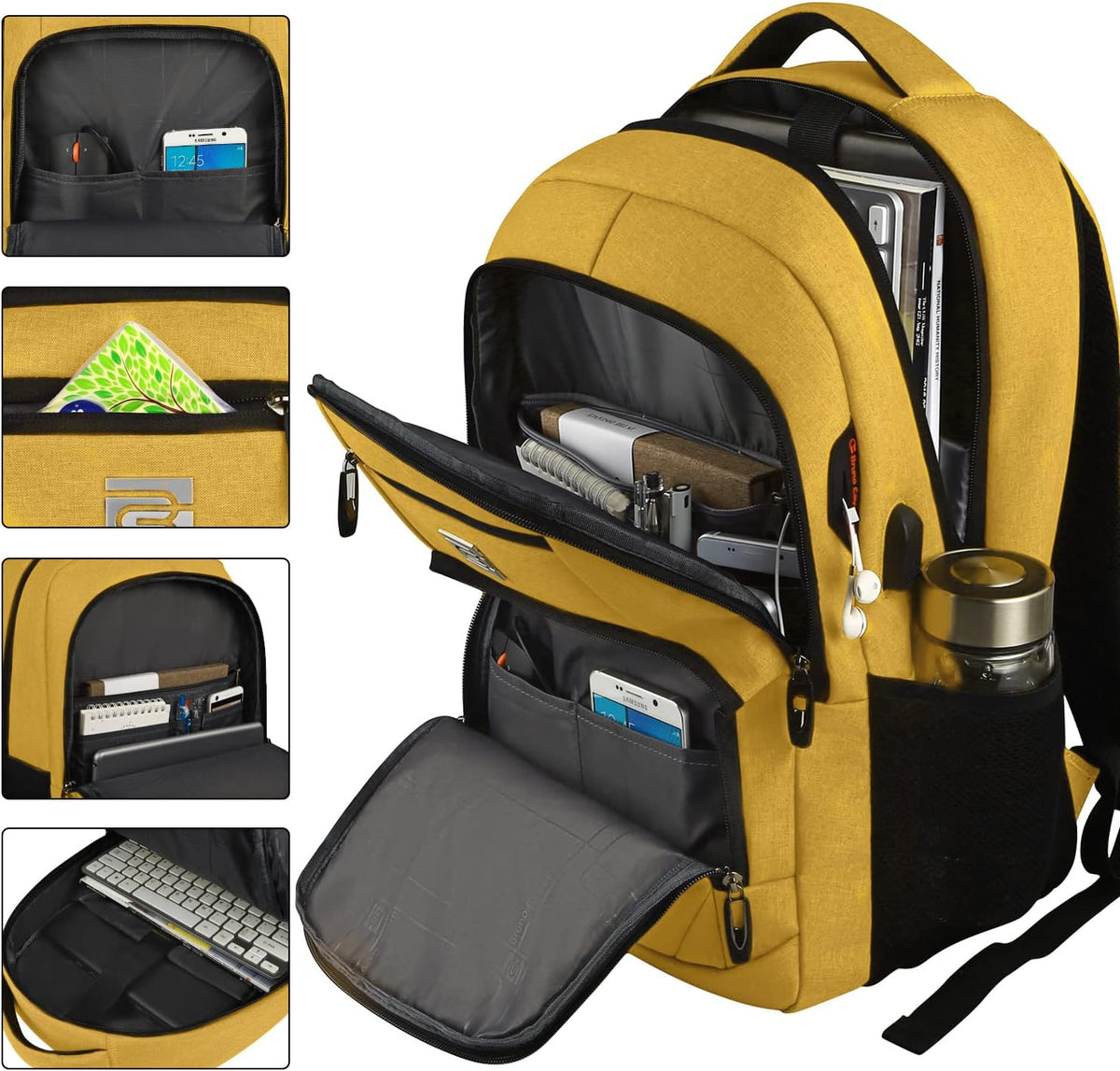 Premium Laptop Rugzak met USB-Oplaadpoort & Diefstalbeveiliging 15,6 inch - Waterafstotend & Ergonomisch