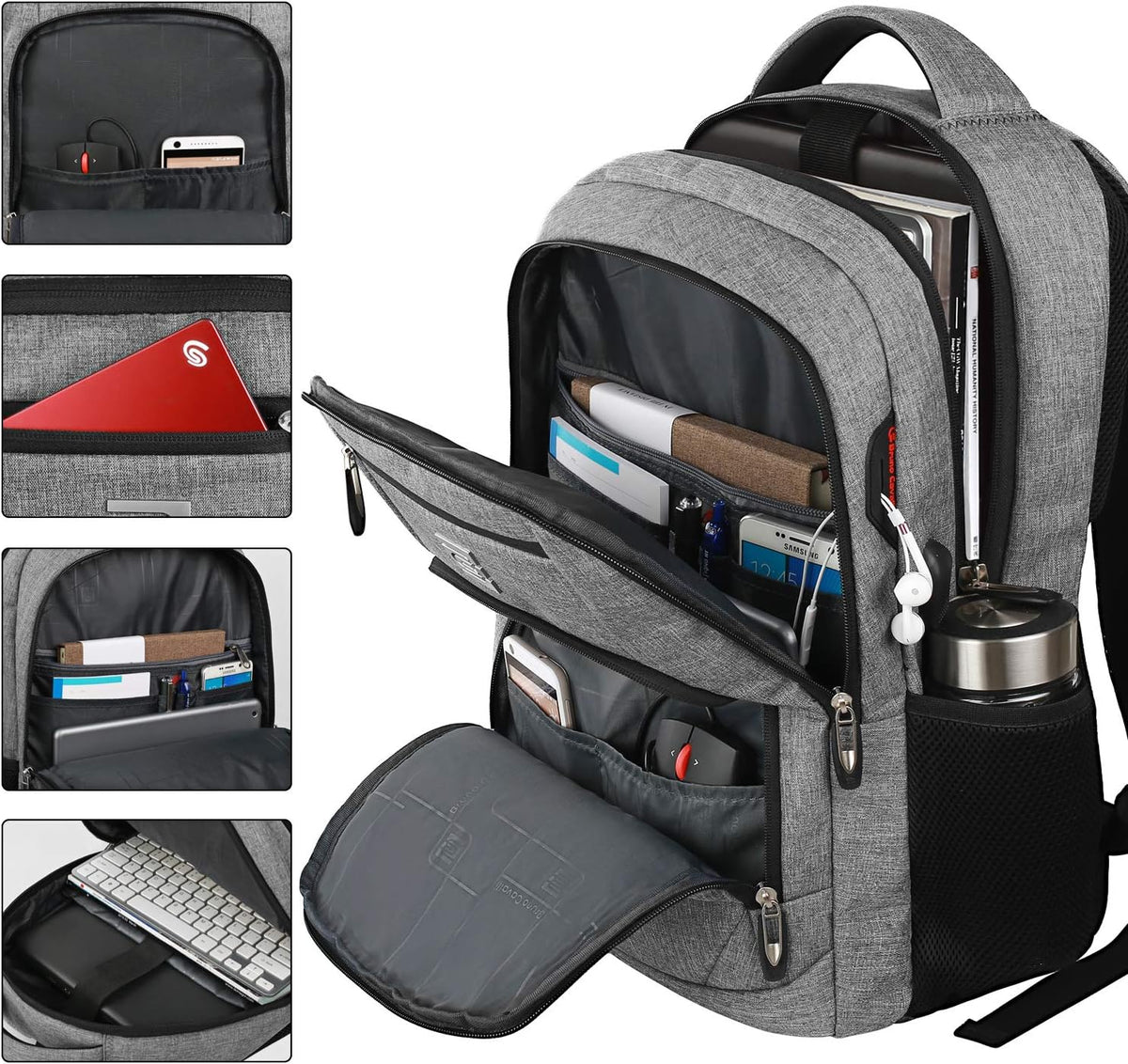 Premium Laptop Rugzak met USB-Oplaadpoort & Diefstalbeveiliging 15,6 inch - Waterafstotend & Ergonomisch