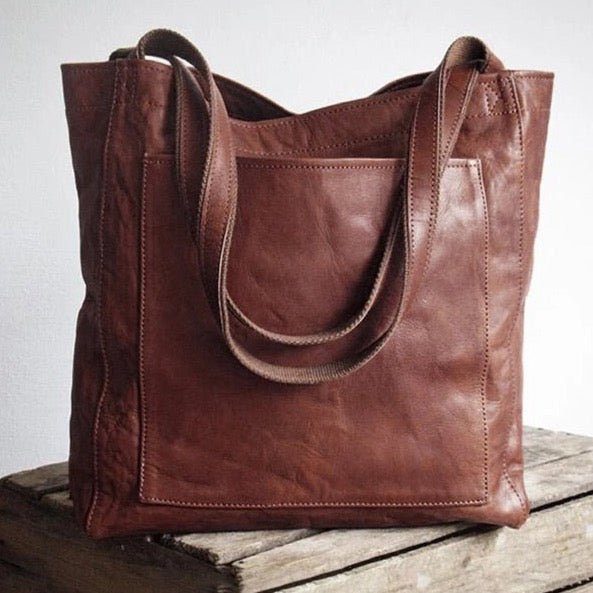 Handgemaakte Damestas Leer Elegante Schoudertas Dagelijks Gebruik Tijdloos Design Handwerk Stijlvol Draagtas