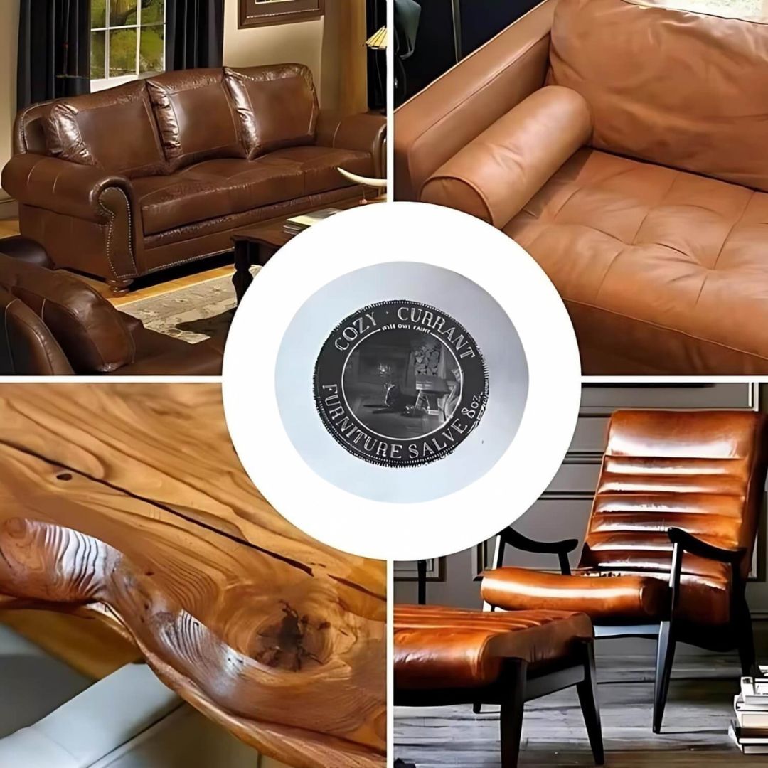 Lederverzorging Balsem met Houten Borstel Natuurlijke Formule voor Sofa Bank Autostoel Tas Jas