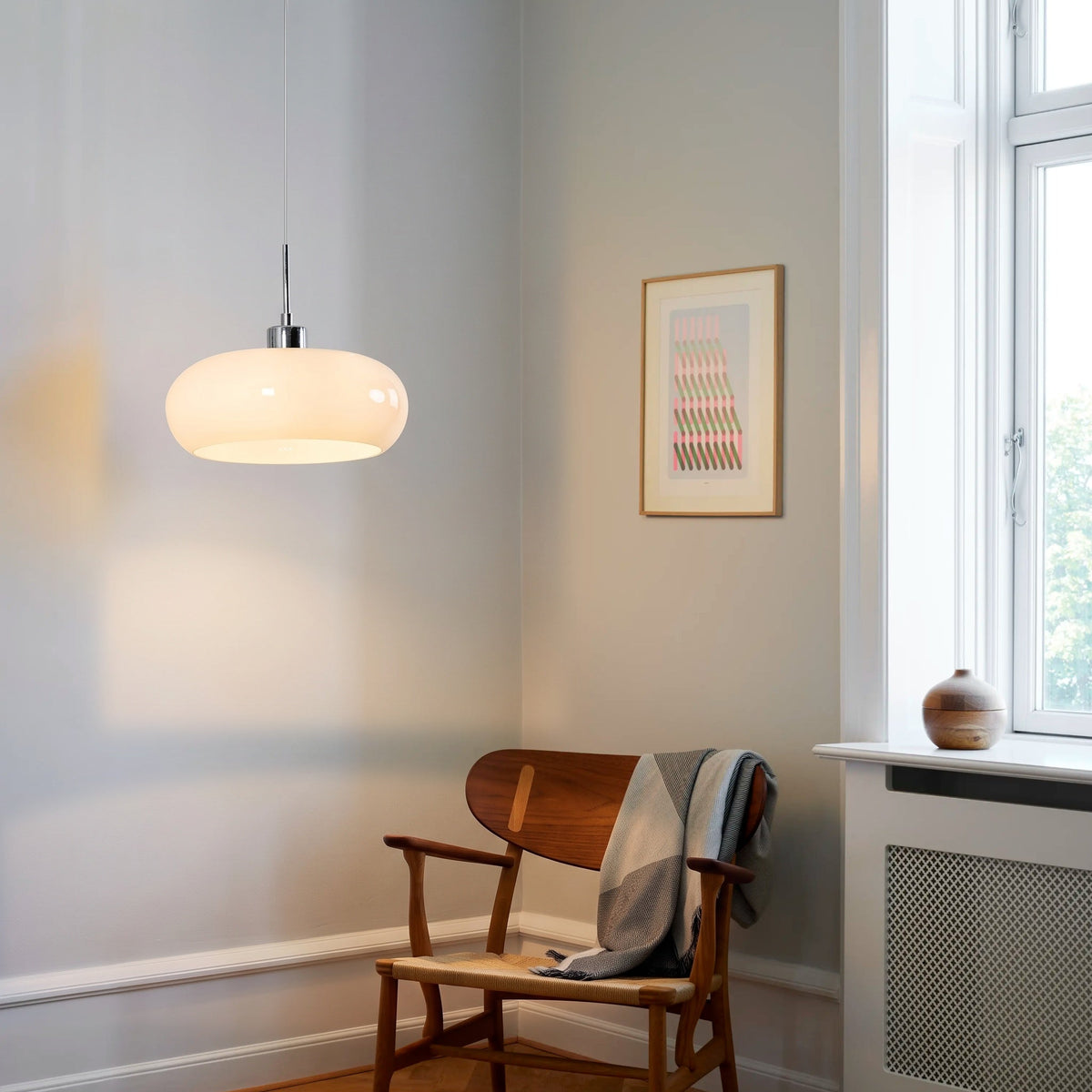 Geometrische Hanglamp E27 Glas Metaal 28cm Eetkamer Woonkamer Verstelbaar Functioneel Modern Interieur Design