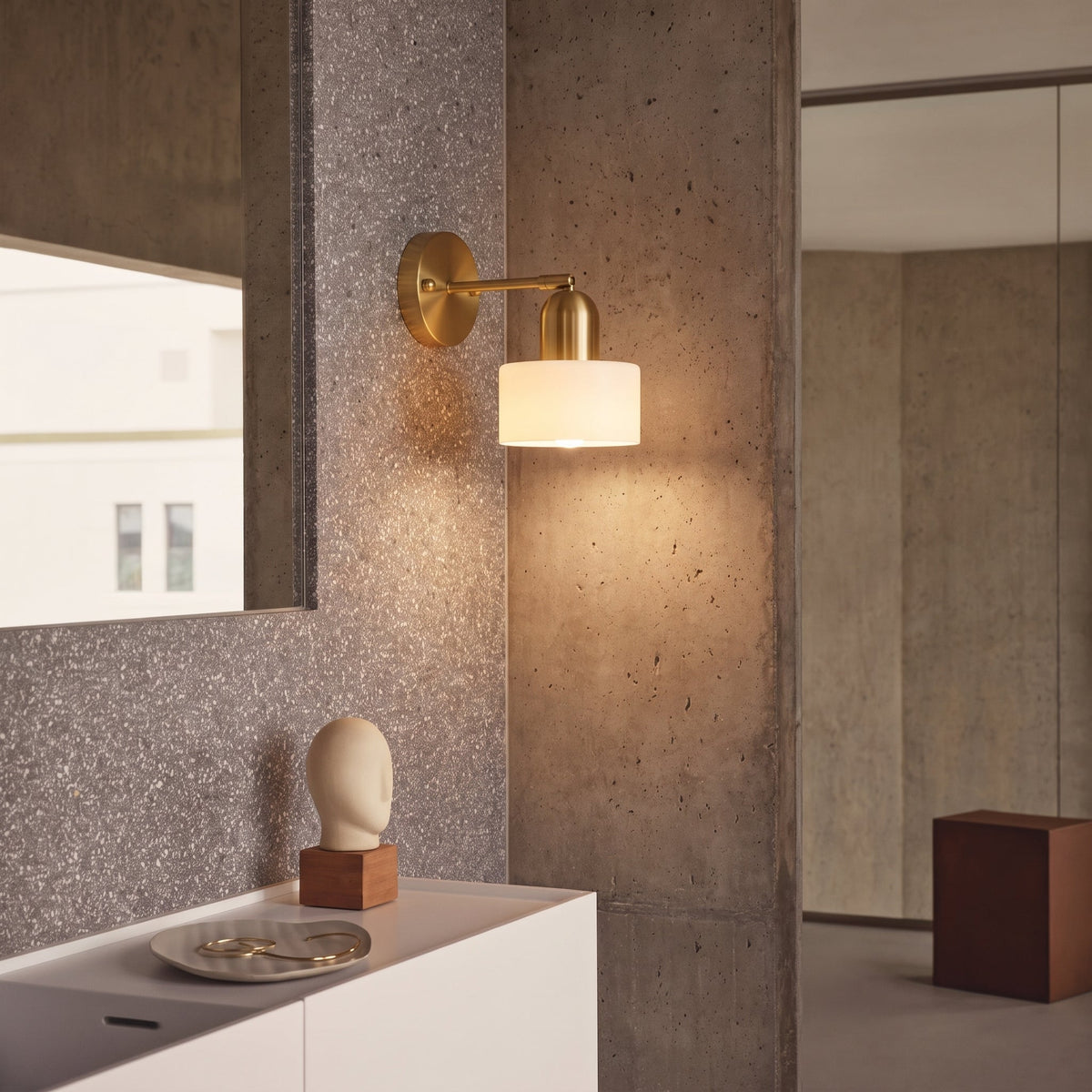 Glazen Wandlamp E27 Bauhaus Design Gekleurd Glas Metaal Hal Slaapkamer Woonkamer Warm Wit LED Wandverlichting