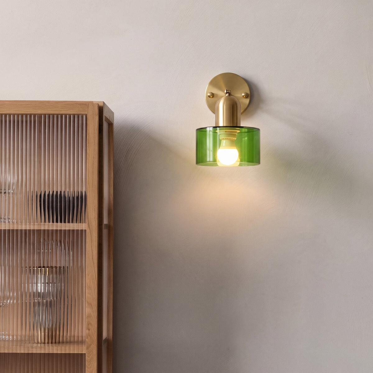Glazen Wandlamp E27 Bauhaus Design Gekleurd Glas Metaal Hal Slaapkamer Woonkamer Warm Wit LED Wandverlichting
