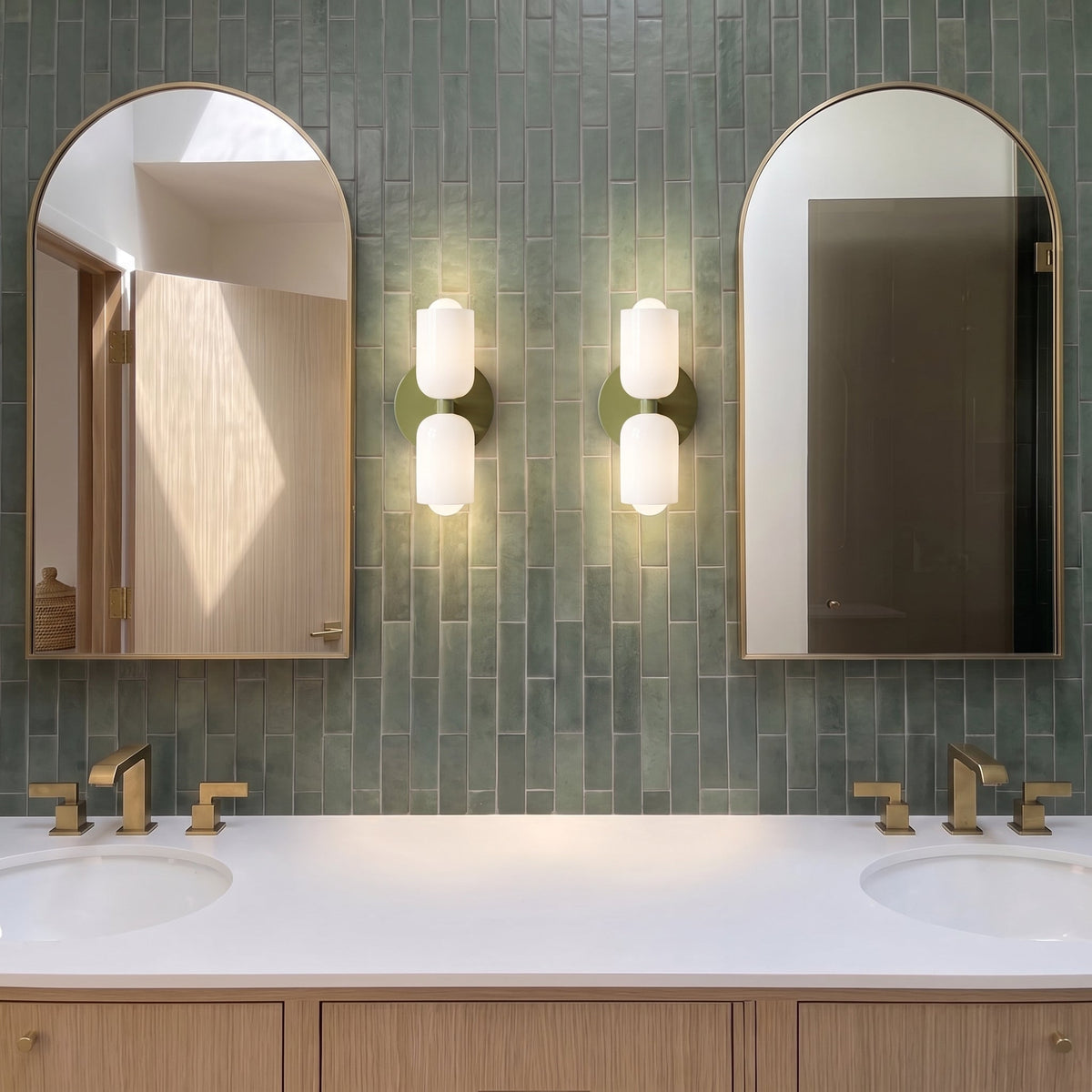 Wandlamp Tweevoudig Licht Metaal en Glas E27 Moderne Wandverlichting voor Woonkamer Gang Slaapkamer Hal