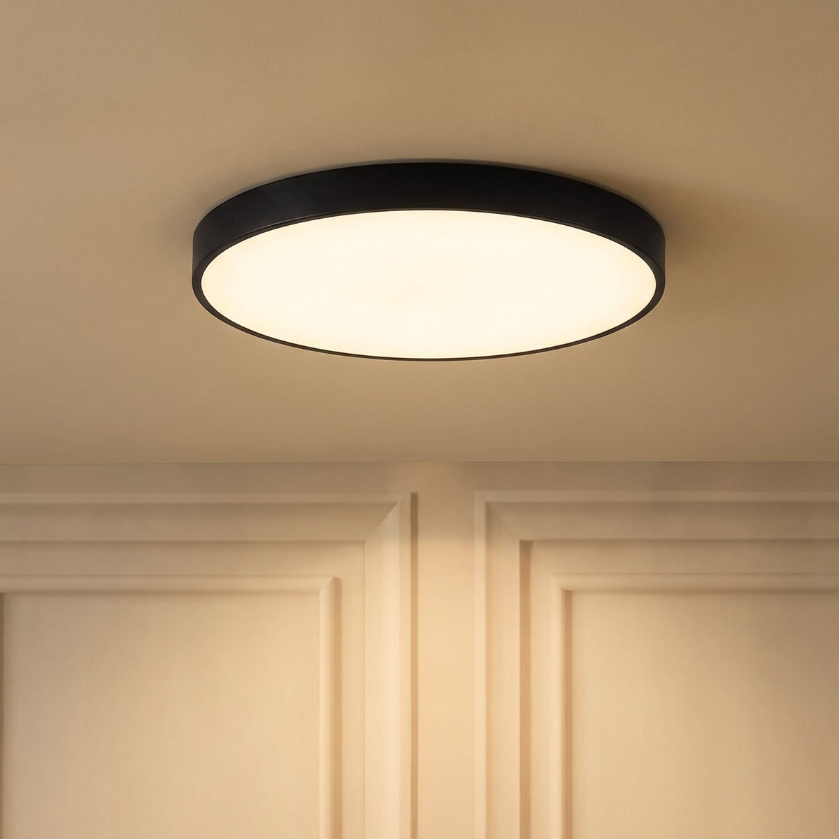 Ultraslanke LED Plafondlamp Rond IJzer Zwart Wit 23-37cm Scandinavisch Modern Woonkamer Slaapkamer Verlichting