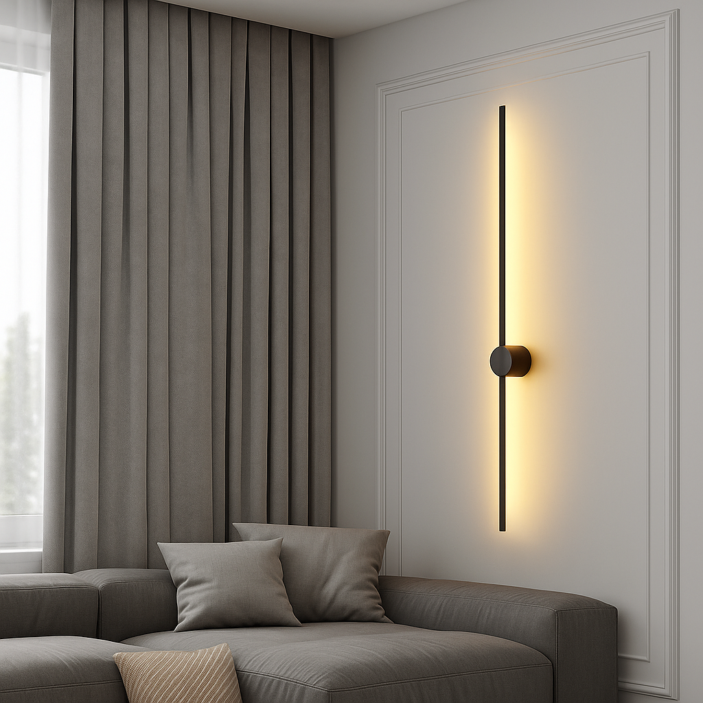 Minimalistische LED Wandlamp Lineair Design Zwart Goud 60-120cm Modern Interieur Eetkamer Bar Woonkamer