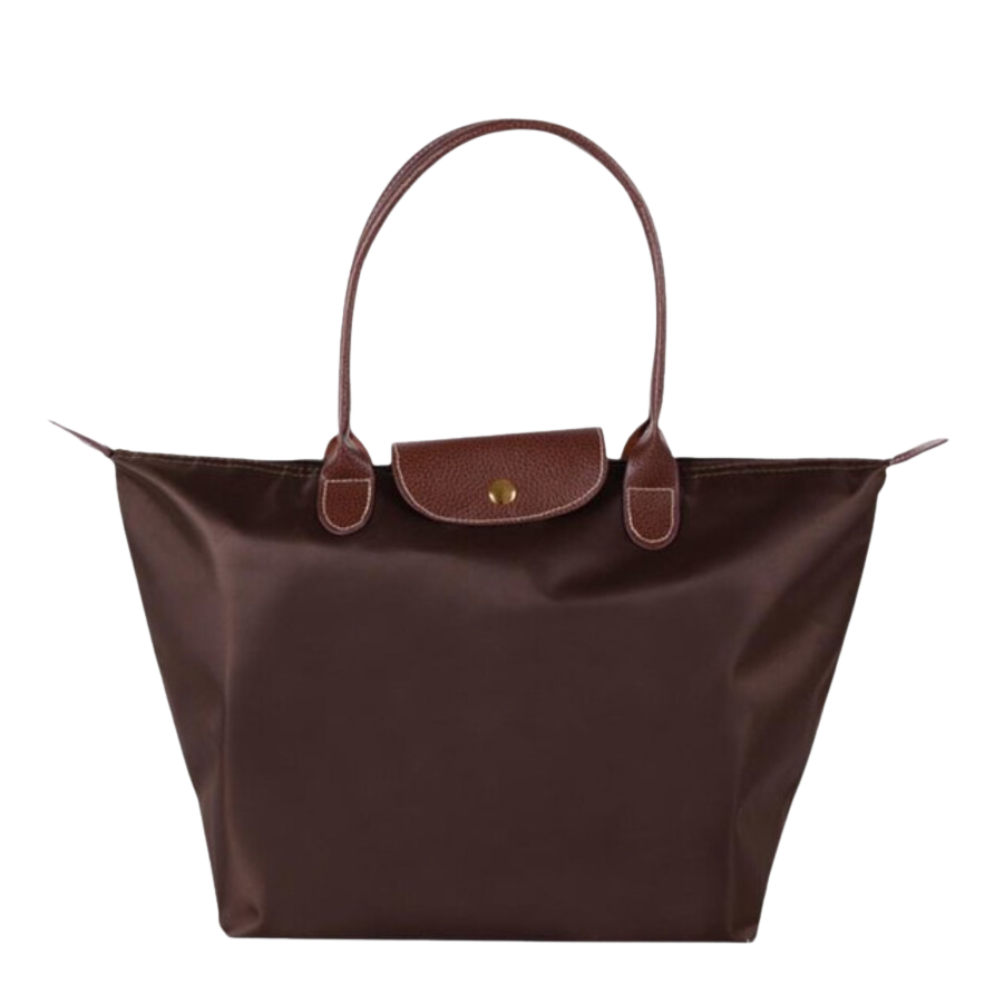 Luxe Reistas met Waterafstotend Nylon en Leren Details - Ruime Weekendtas met Ritssluiting