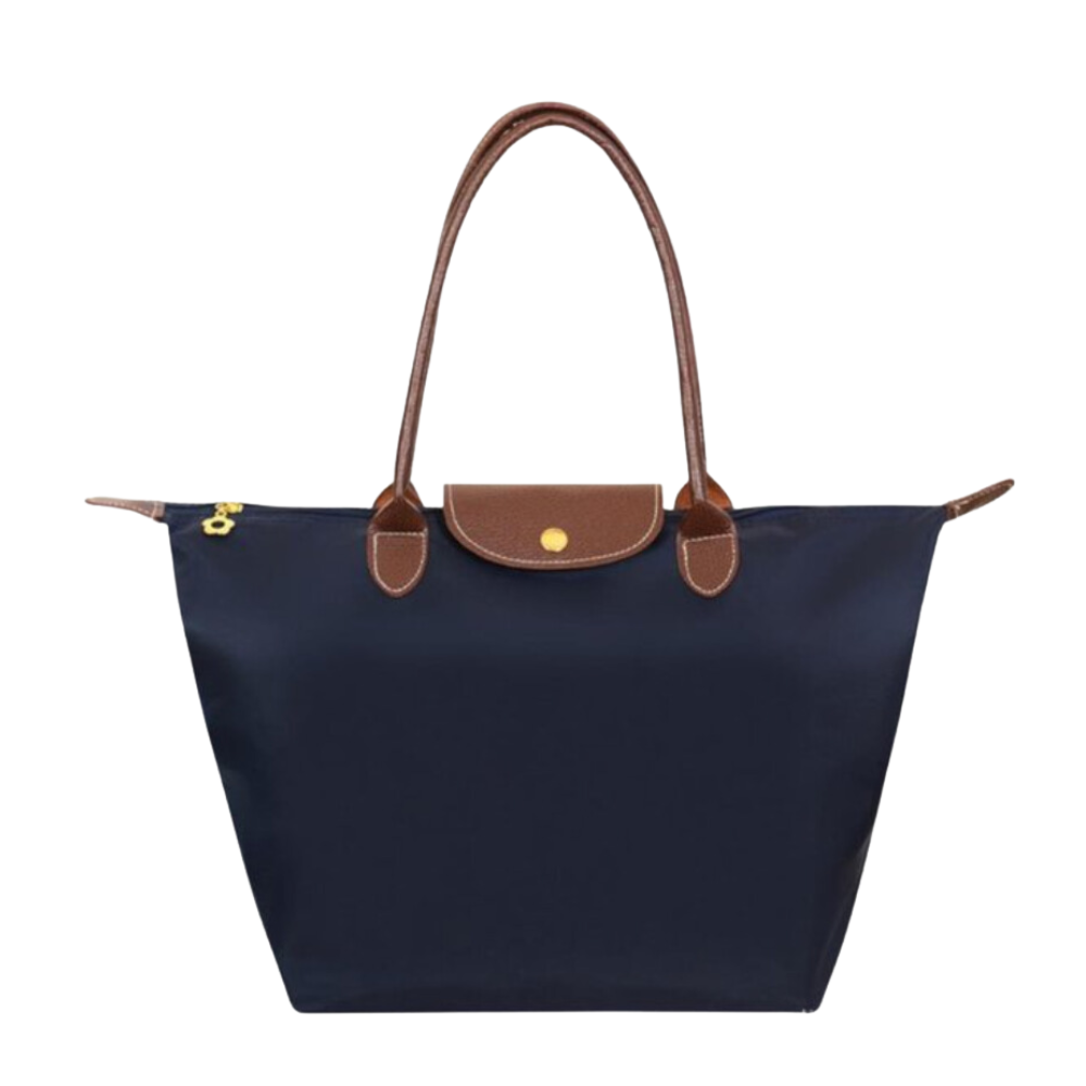 Luxe Reistas met Waterafstotend Nylon en Leren Details - Ruime Weekendtas met Ritssluiting