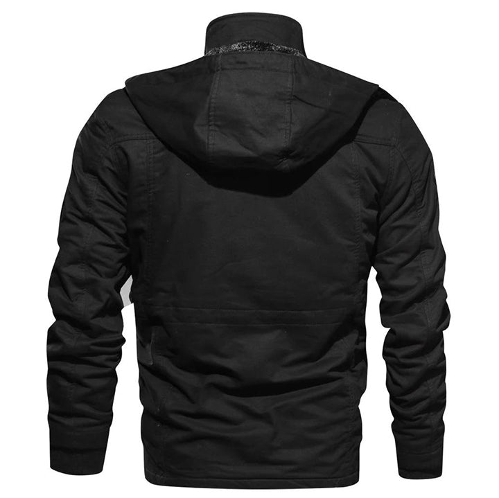 Winterjas Heren Katoenen Jack met Afneembare Capuchon Gewatteerd Waterdicht voor Outdoor Activiteiten
