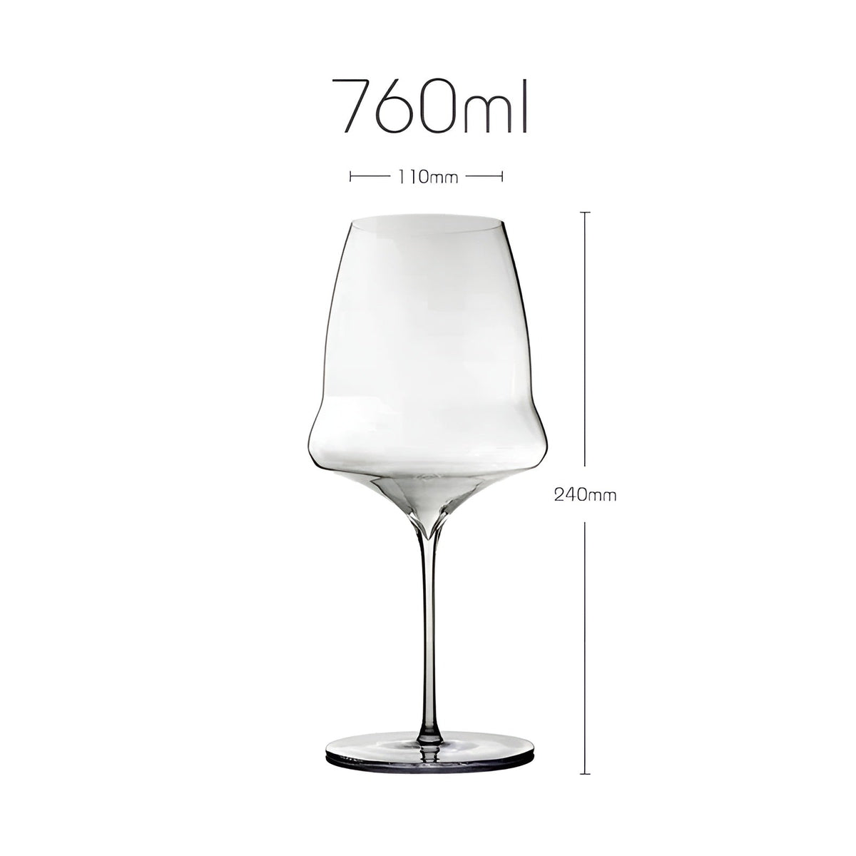 Wijnglas Kristal Dunwandig 390-760ml Champagne Glas Elegant