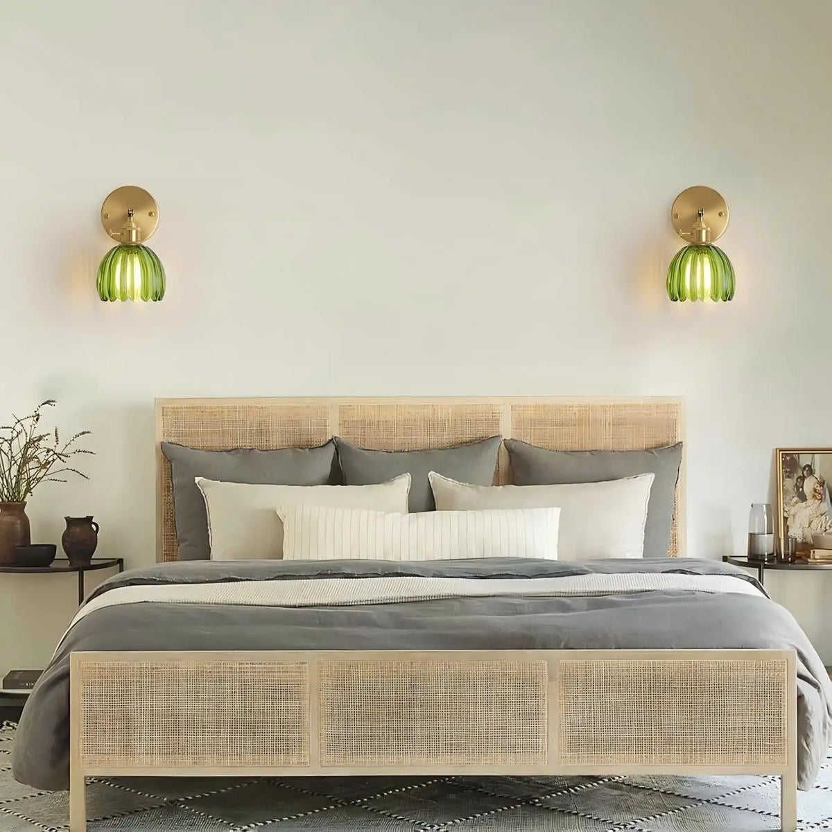 Retro Wandlamp Tulpvormige Glazen Kap E27 Fitting Slaapkamer Hal Woonkamer Eetkamer Interieur Verlichting