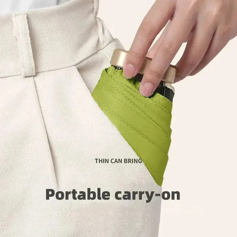 Opvouwbare Mini Paraplu - Compact, UV-Bescherming & Windbestendig voor Elke Dag