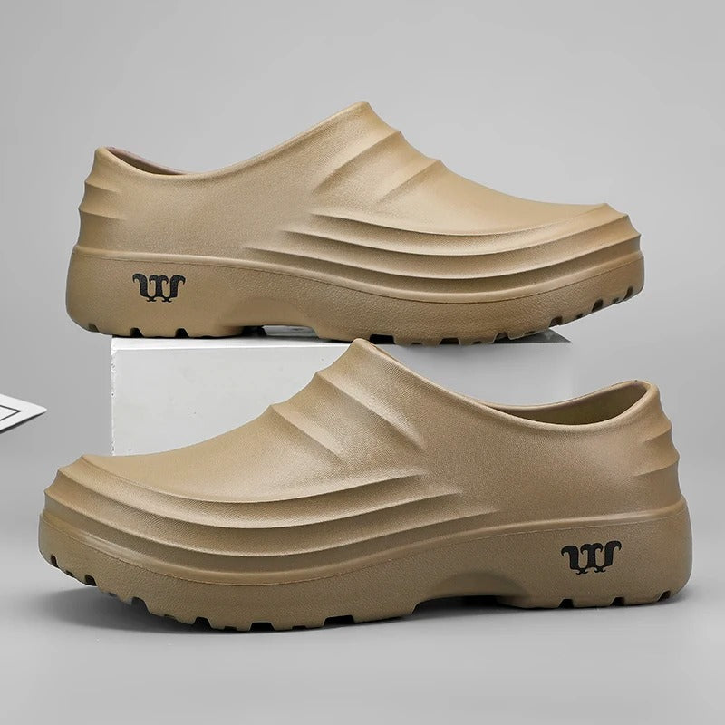 Antislip Werkschoenen voor Professionals - Oliebestendige Slip-On Koksschoenen voor Heren en Dames - Lichtgewicht Veiligheidsschoenen Keuken Zomer