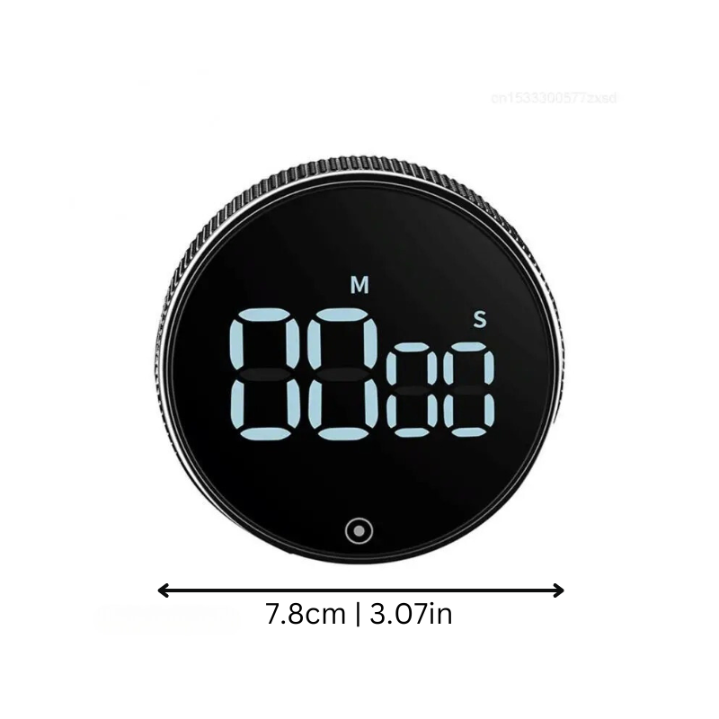 Digitale Kookwekker met LED Display en Magneet - Draai Timer Keuken - Alarm tot 90dB - 3 Geluidsstanden