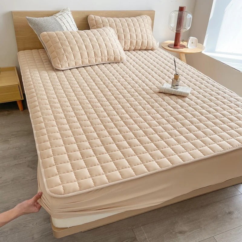 Premium Matrashoes met Ademende Stof - Beschermt Matras & Verbetert Slaapcomfort - Wasbaar & Hygiënisch - Grijs Beige Wit Blauw