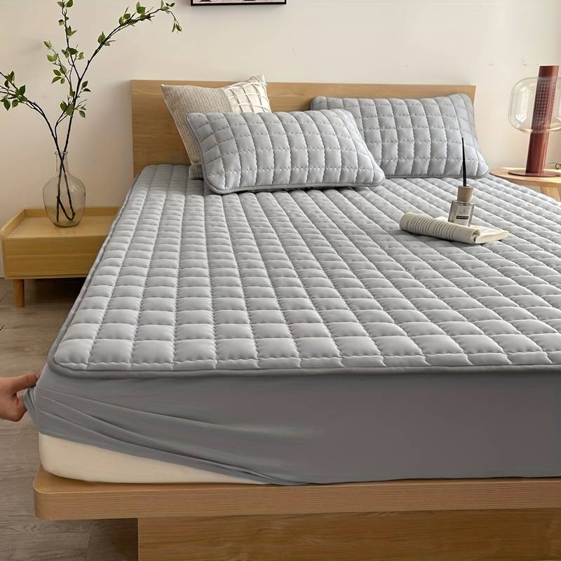 Premium Matrashoes met Ademende Stof - Beschermt Matras & Verbetert Slaapcomfort - Wasbaar & Hygiënisch - Grijs Beige Wit Blauw