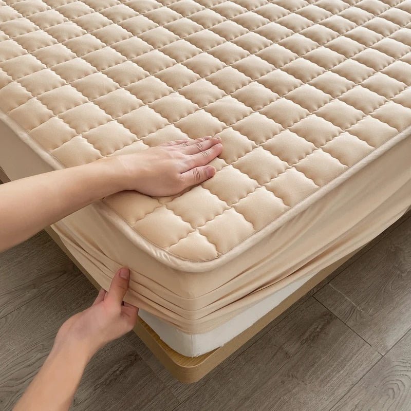 Premium Matrashoes met Ademende Stof - Beschermt Matras & Verbetert Slaapcomfort - Wasbaar & Hygiënisch - Grijs Beige Wit Blauw