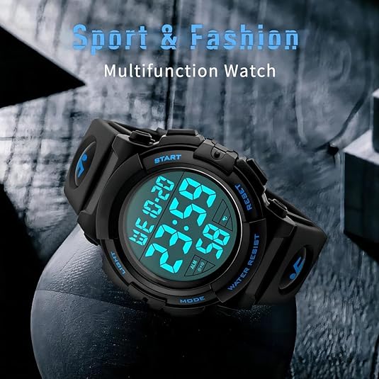 Digitaal Sporthorloge voor Heren - Waterdicht LED-Display met Militaire Afwerking
