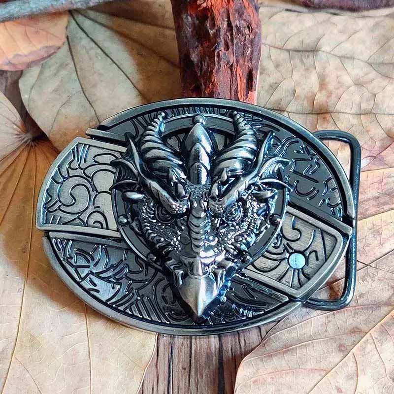 Metalen Gesp Cowboy Riemgesp Ovaal Design Western Style Accessoire voor Heren Riem Vintage Look Casual