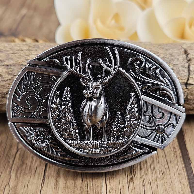 Metalen Gesp Cowboy Riemgesp Ovaal Design Western Style Accessoire voor Heren Riem Vintage Look Casual
