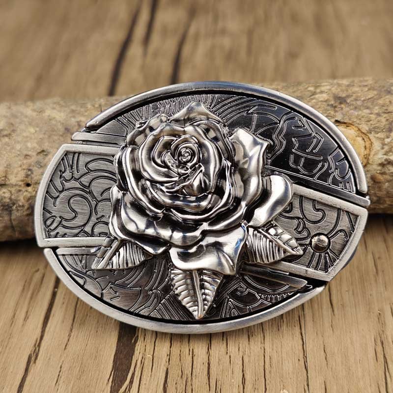 Metalen Gesp Cowboy Riemgesp Ovaal Design Western Style Accessoire voor Heren Riem Vintage Look Casual