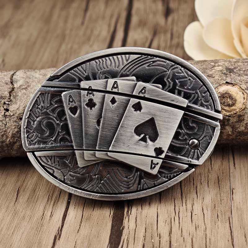Metalen Gesp Cowboy Riemgesp Ovaal Design Western Style Accessoire voor Heren Riem Vintage Look Casual