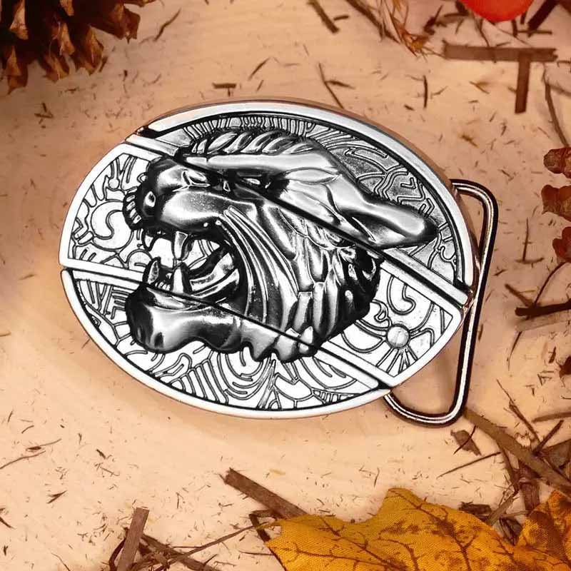 Metalen Gesp Cowboy Riemgesp Ovaal Design Western Style Accessoire voor Heren Riem Vintage Look Casual