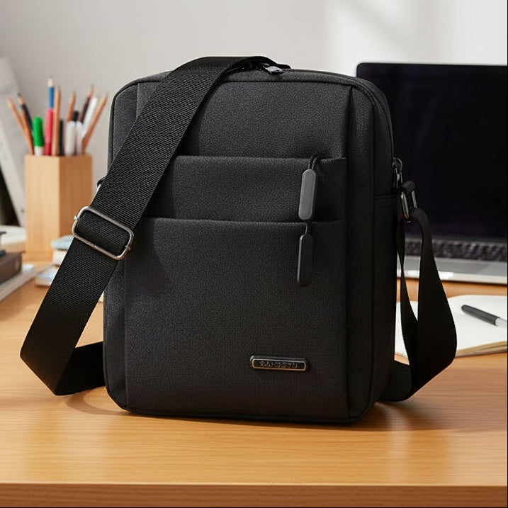 Waterdichte Schoudertas Heren met Antidiefstal Rits Verstelbare Schouderriem Compacte Crossbodytas Dagelijks