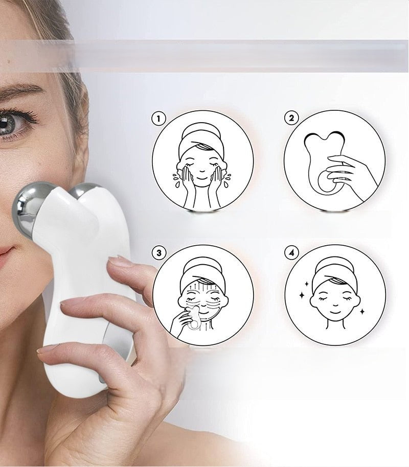 Microcurrent Gezichtsmassage Apparaat voor Huidversteviging Rimpelreductie Anti-Aging Thuisgebruik Gezichtsverzorging