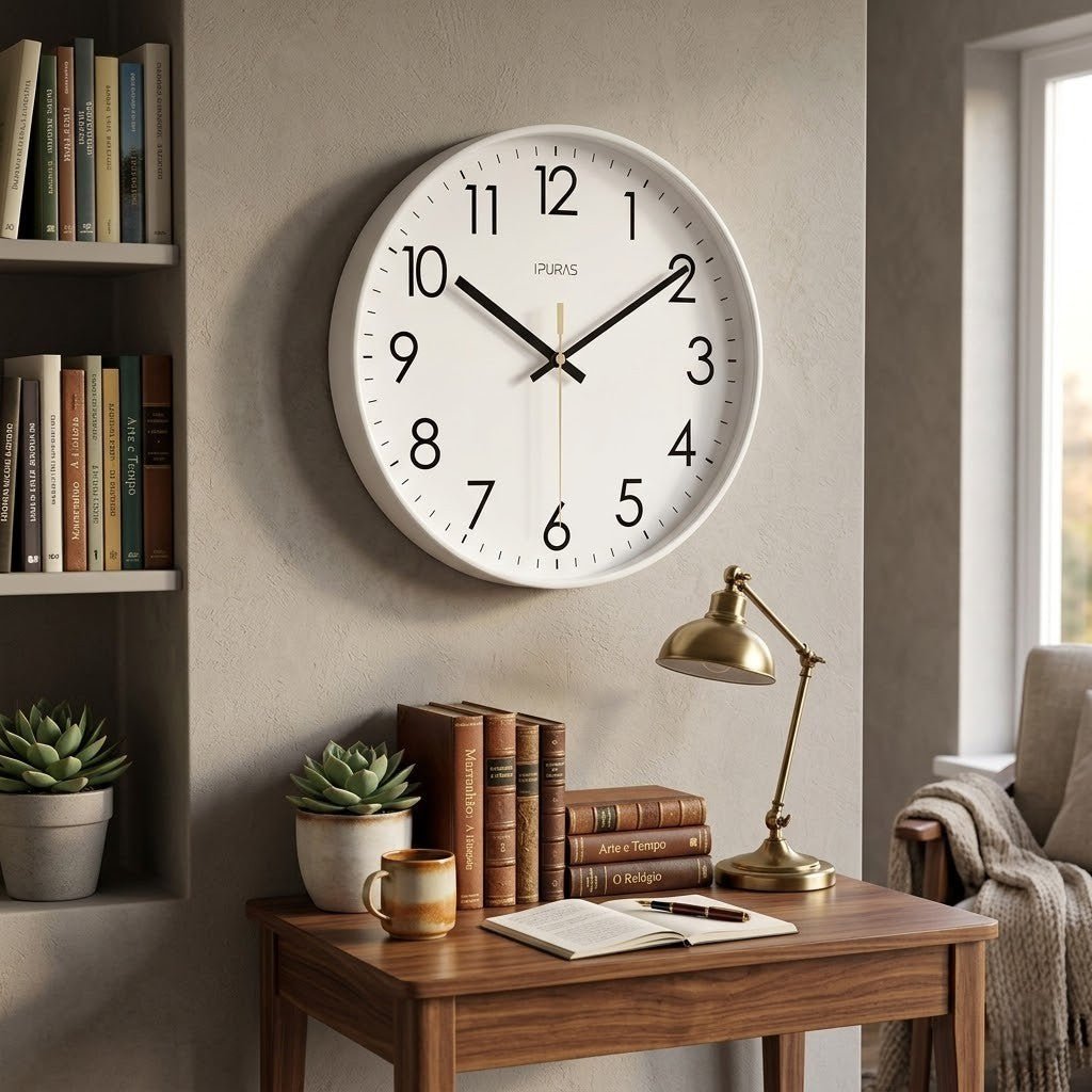 Stille Wandklok Scandinavisch Ontwerp 25-35cm Zwart Wit Goud Kwartsmechanisme Woonkamer Slaapkamer Decoratie