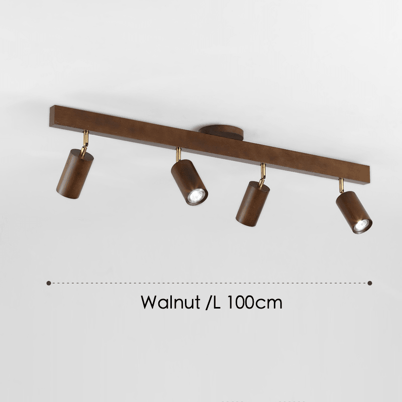 Modulaire Houten Plafondlamp met Verstelbaar Licht - Scandinavisch Design