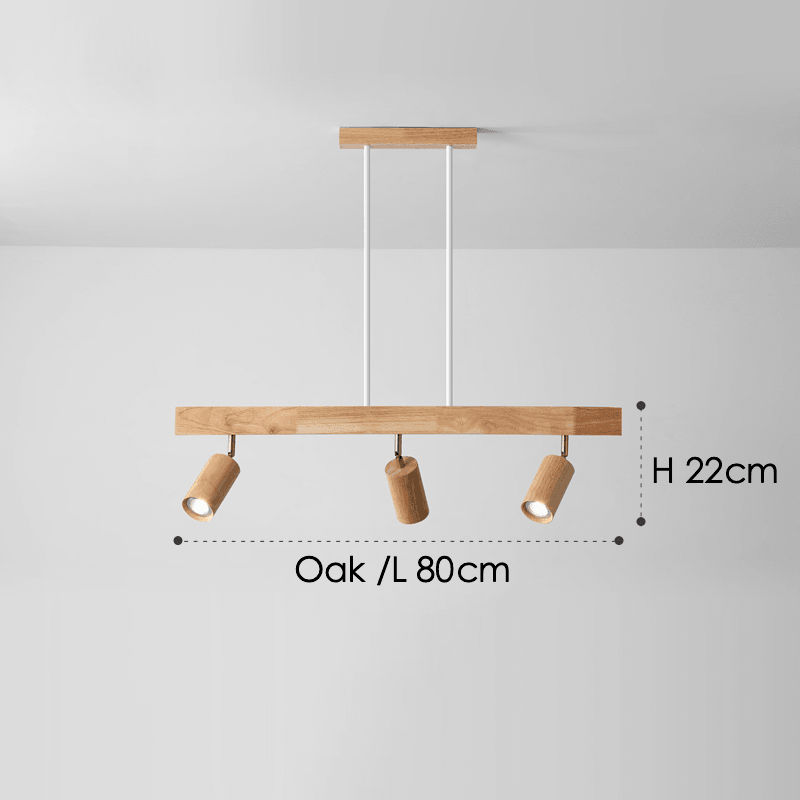 Modulaire Houten Plafondlamp met Verstelbaar Licht - Scandinavisch Design