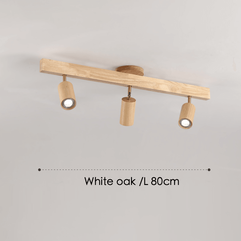 Modulaire Houten Plafondlamp met Verstelbaar Licht - Scandinavisch Design