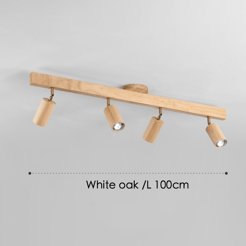 Modulaire Houten Plafondlamp met Verstelbaar Licht - Scandinavisch Design
