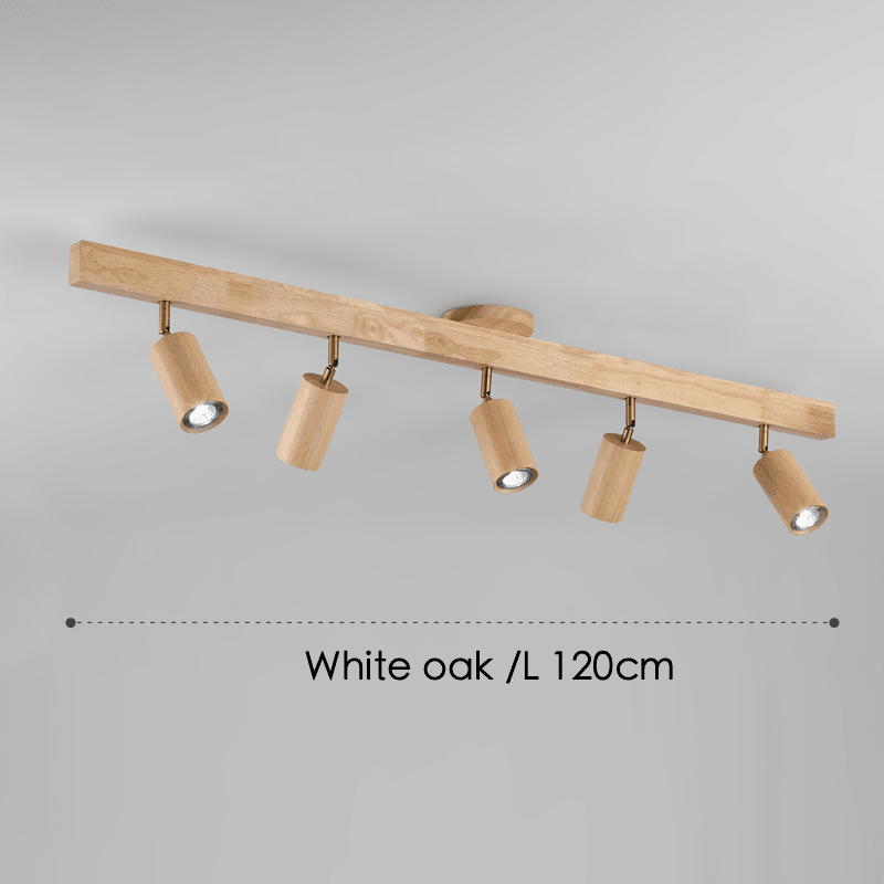 Modulaire Houten Plafondlamp met Verstelbaar Licht - Scandinavisch Design