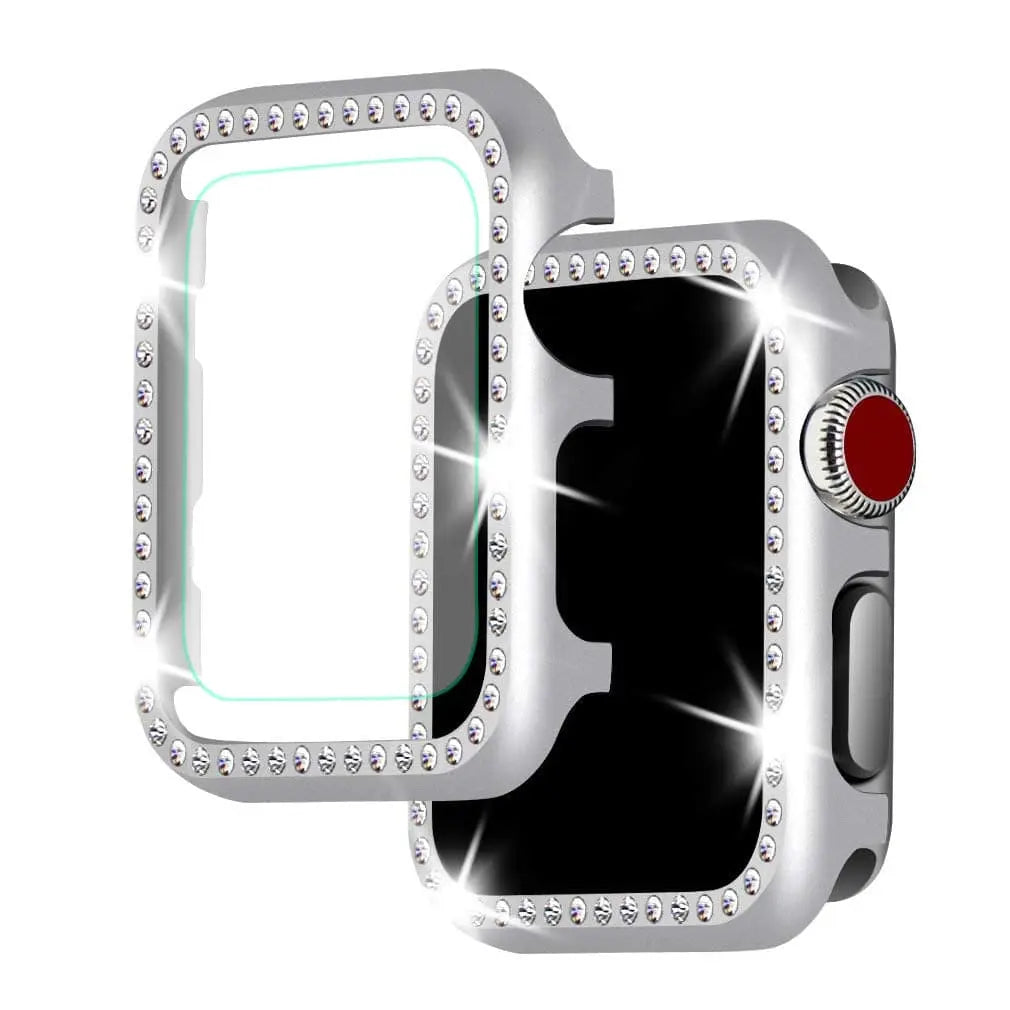 Decoratieve Diamant Beschermhoes voor Smartwatch 38-44mm Elegante Stijl Diverse Kleuren Dameshorloge