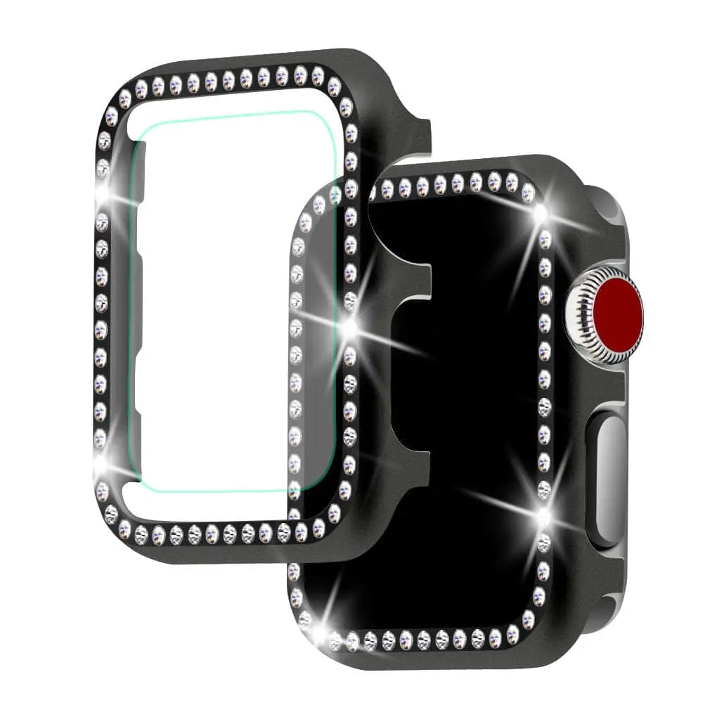 Decoratieve Diamant Beschermhoes voor Smartwatch 38-44mm Elegante Stijl Diverse Kleuren Dameshorloge