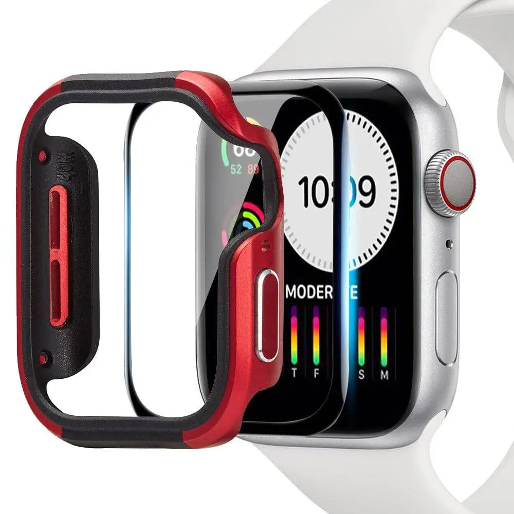 Aluminium Smartwatch Beschermhoes 40mm 44mm met Geïntegreerde Schermprotector Robuuste Behuizing Accessoire