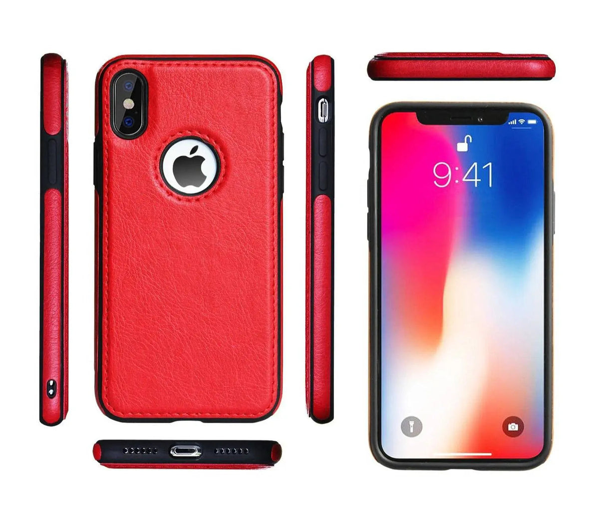 Leren iPhone Hoesje Vintage Stijl met Stevige Grip Camerabescherming en Duurzame Afwerking voor Dagelijks Gebruik
