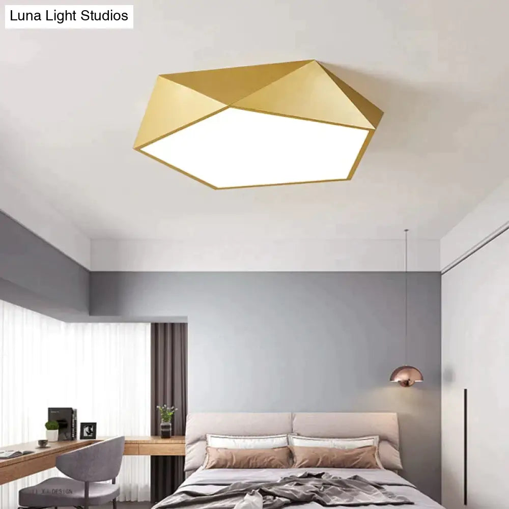 Geometrische Plafondlamp Goud met Dimfunctie Afstandsbediening LED Modern Design Woonkamer Slaapkamer