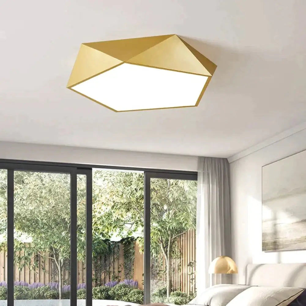 Geometrische Plafondlamp Goud met Dimfunctie Afstandsbediening LED Modern Design Woonkamer Slaapkamer