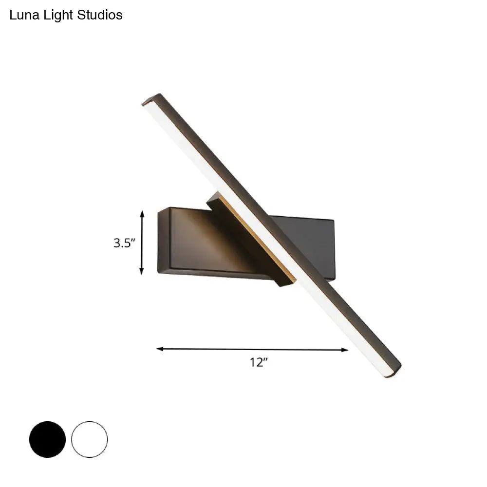 Lineaire LED Wandlamp met Acryl Lichtstrip voor Modern Interieur Zwart of Wit Sfeervol Designverlichting